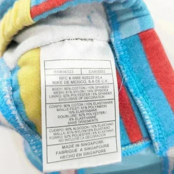 Nike Vintage Multicolor Colorful Sports Bra Size Small (4-6) Girls Mesh Backing - Picture 6 of 7